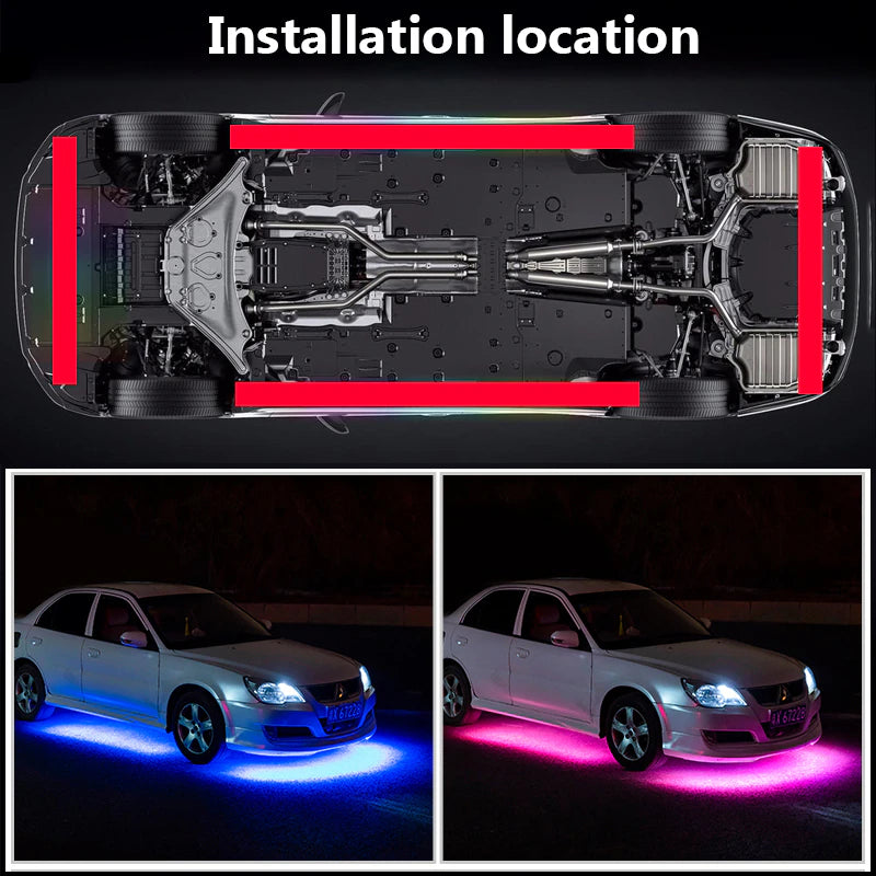Car underglow LED lights