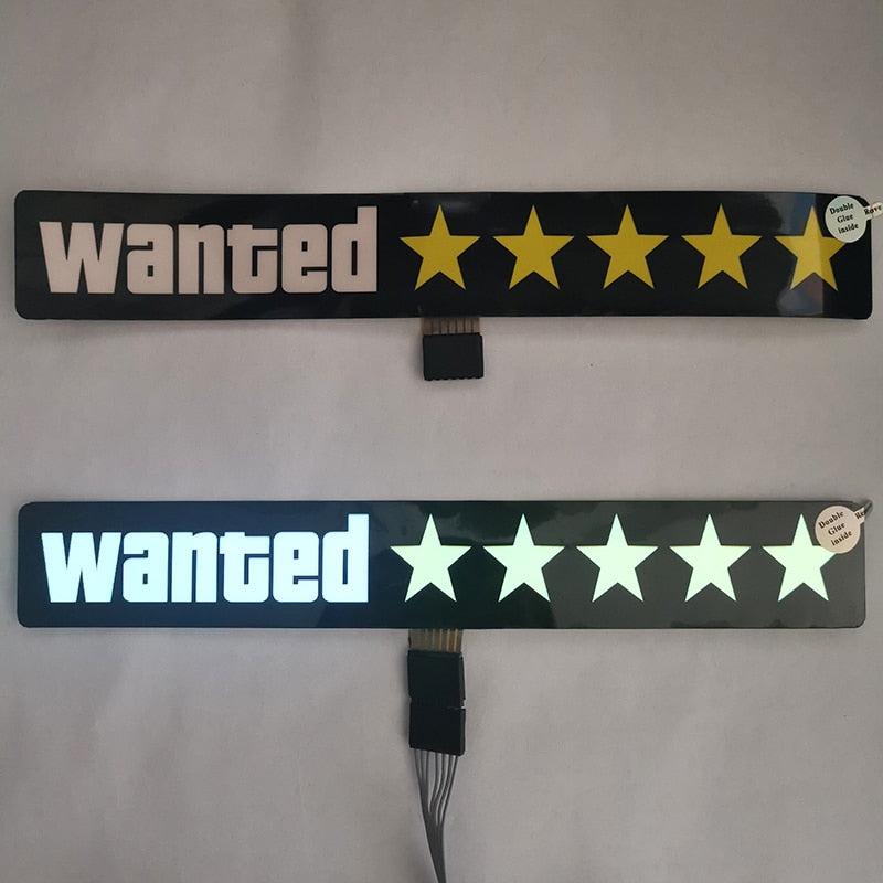 Led Light-Emitting Wanted Window Sticker