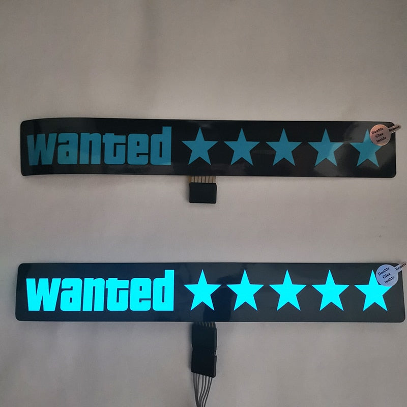 Led Light-Emitting Wanted Window Sticker