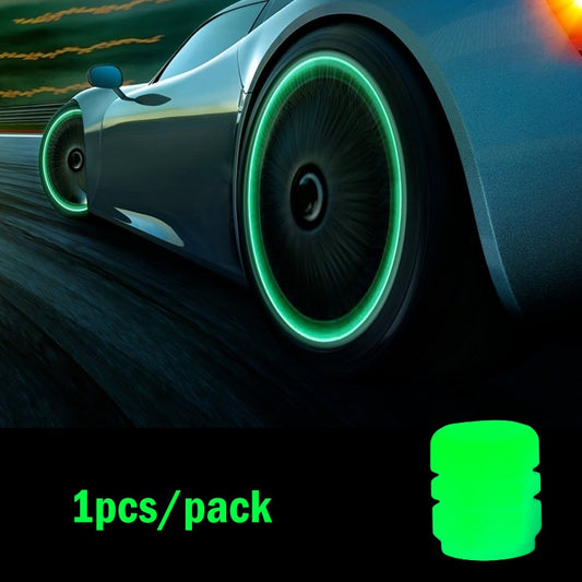 8pcs Car Luminous Tire Valve Caps Fluorescent at Night